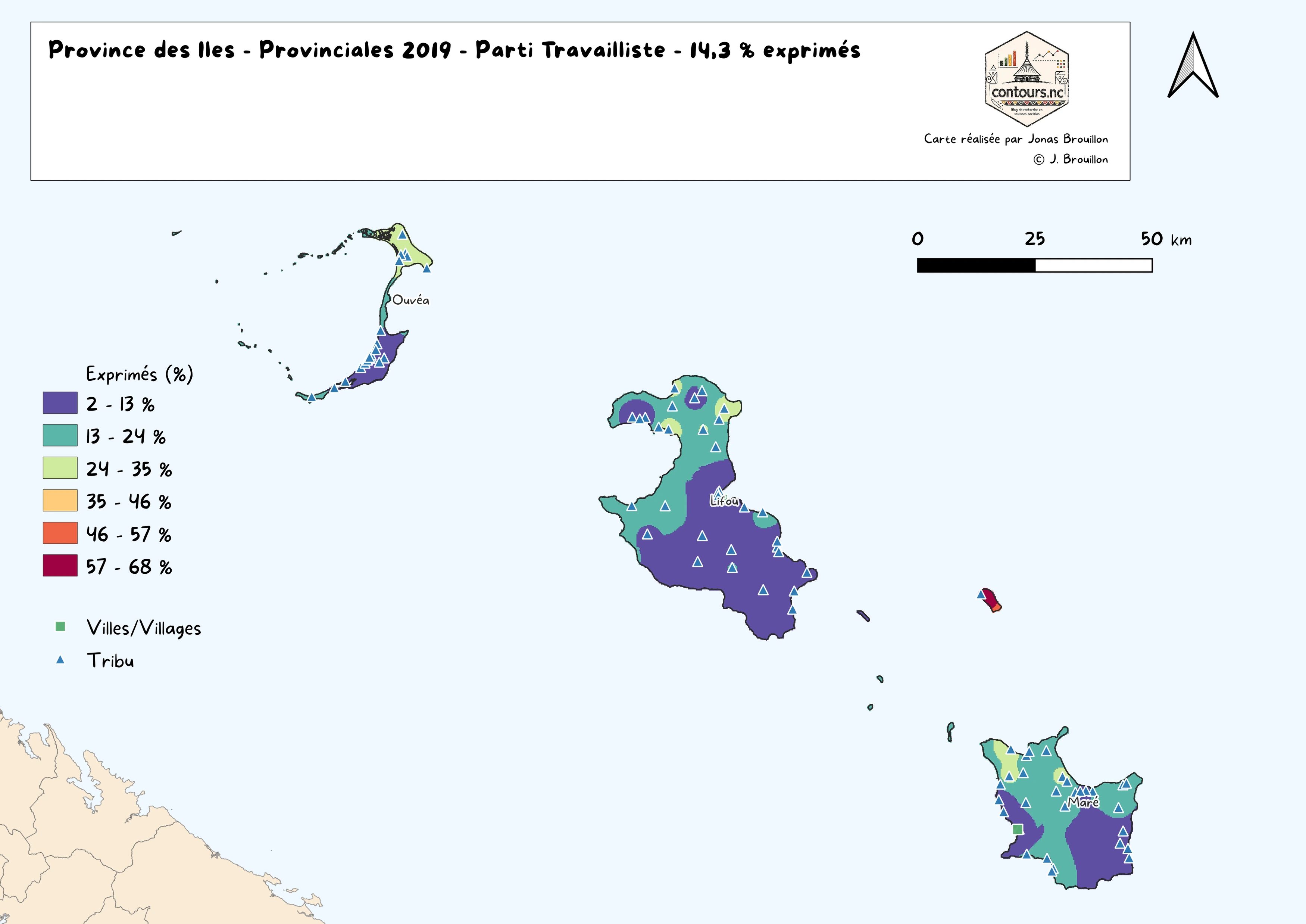 Parti travailliste : des résultats relativement proches dans les trois communes.